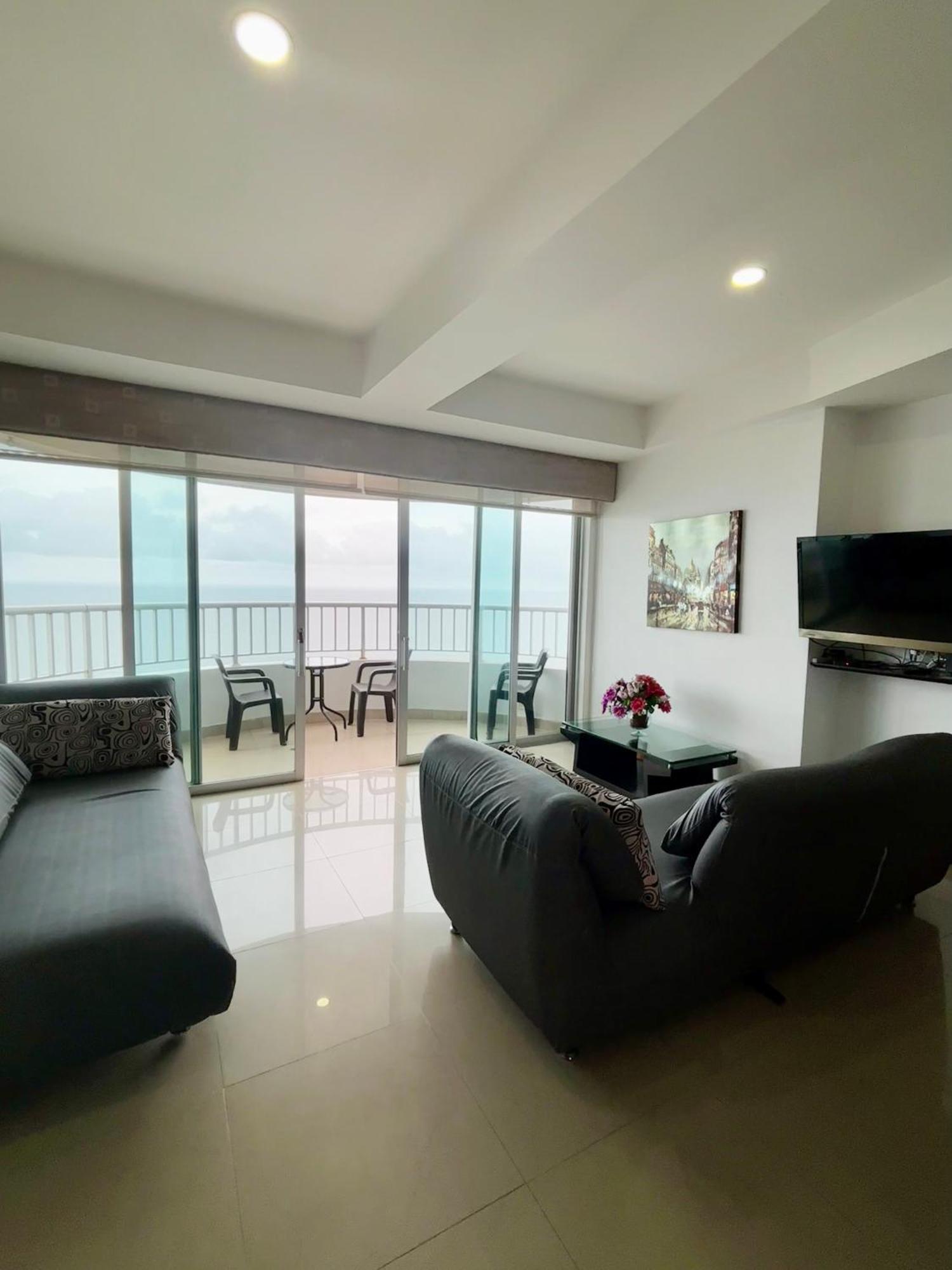 Paraiso En Bocagrande Con Vista Al Mar Cartagena Exteriör bild